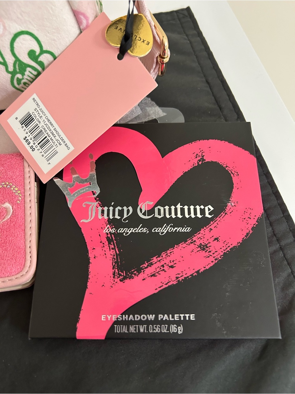 NWT Juicy Couture Pink Floral Logo Crossbody Bag with Wallet Bundle - Picture 5 of 5